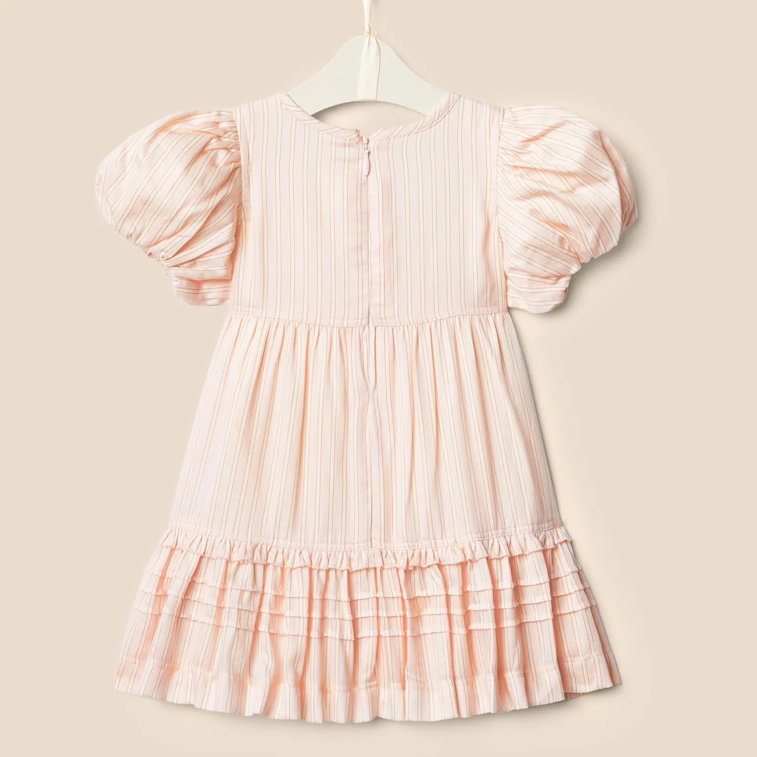 Amazon Essentials x Sofia Grainge Toddlers and Baby Girls' Puff Sleeve Dress