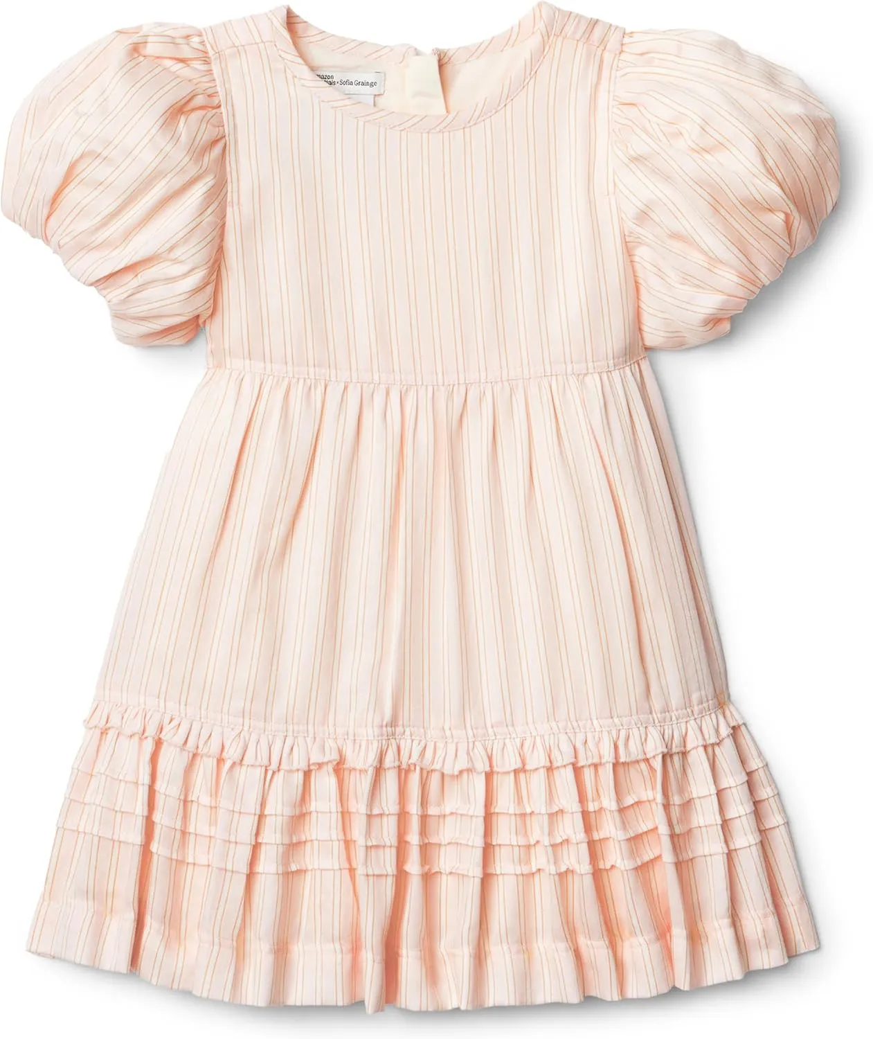 Amazon Essentials x Sofia Grainge Toddlers and Baby Girls' Puff Sleeve Dress