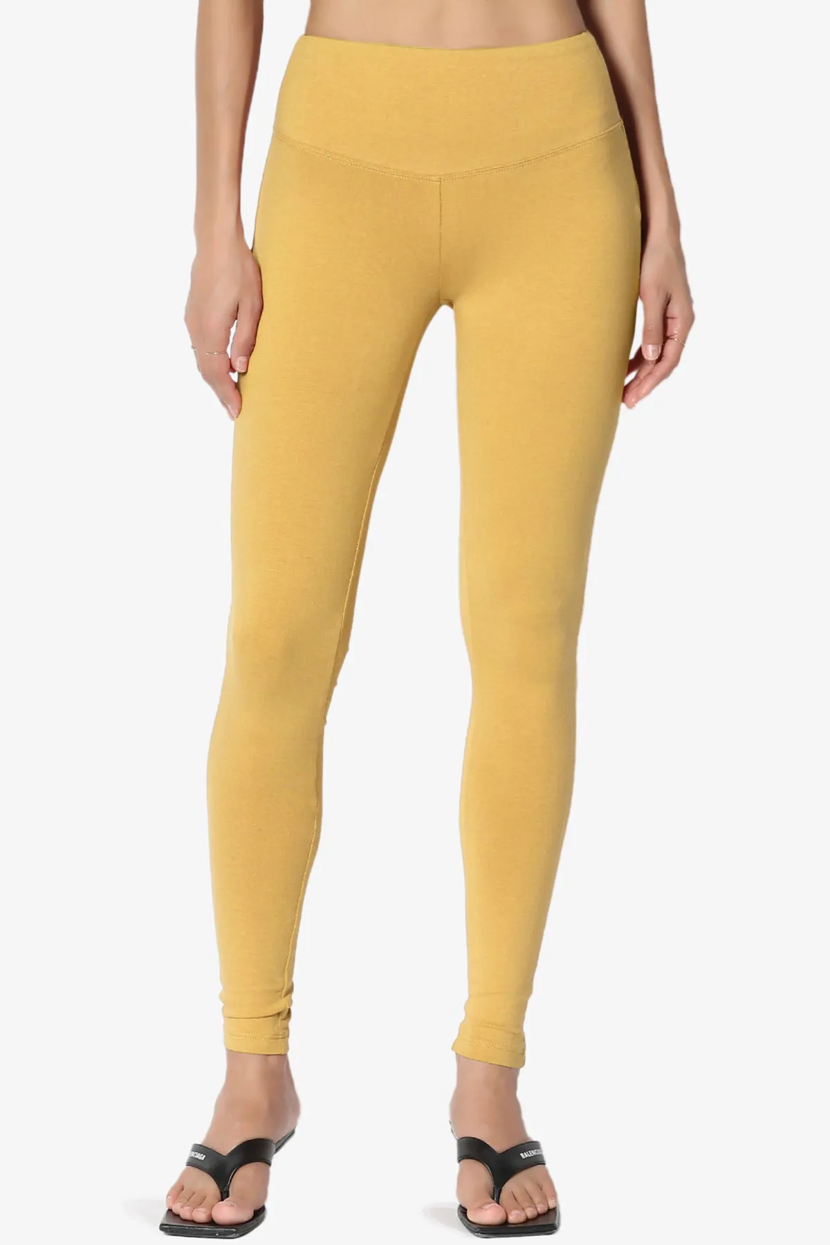Ansley Cotton Wide Waistband Ankle Leggings MORE COLORS