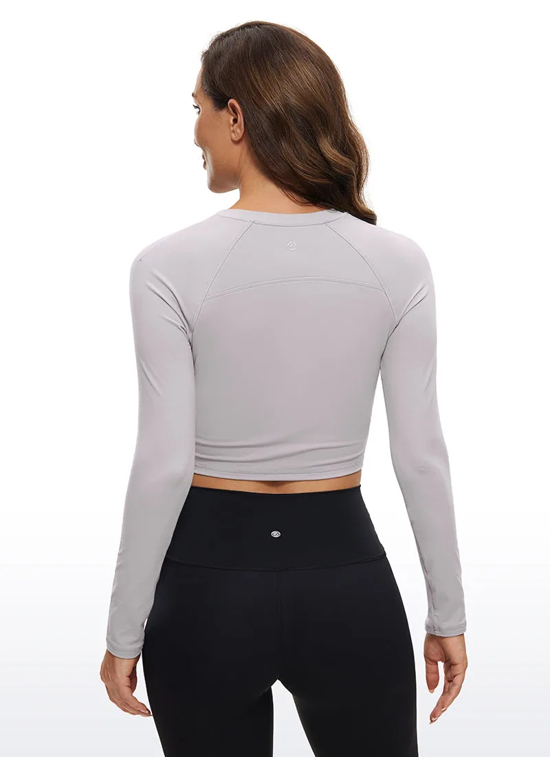 Brushed Long Sleeve Cropped High Neck