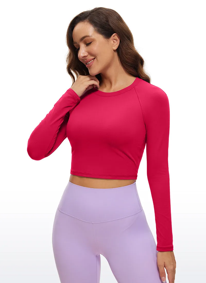 Brushed Long Sleeve Cropped High Neck
