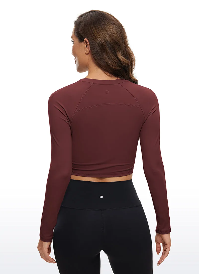 Brushed Long Sleeve Cropped High Neck
