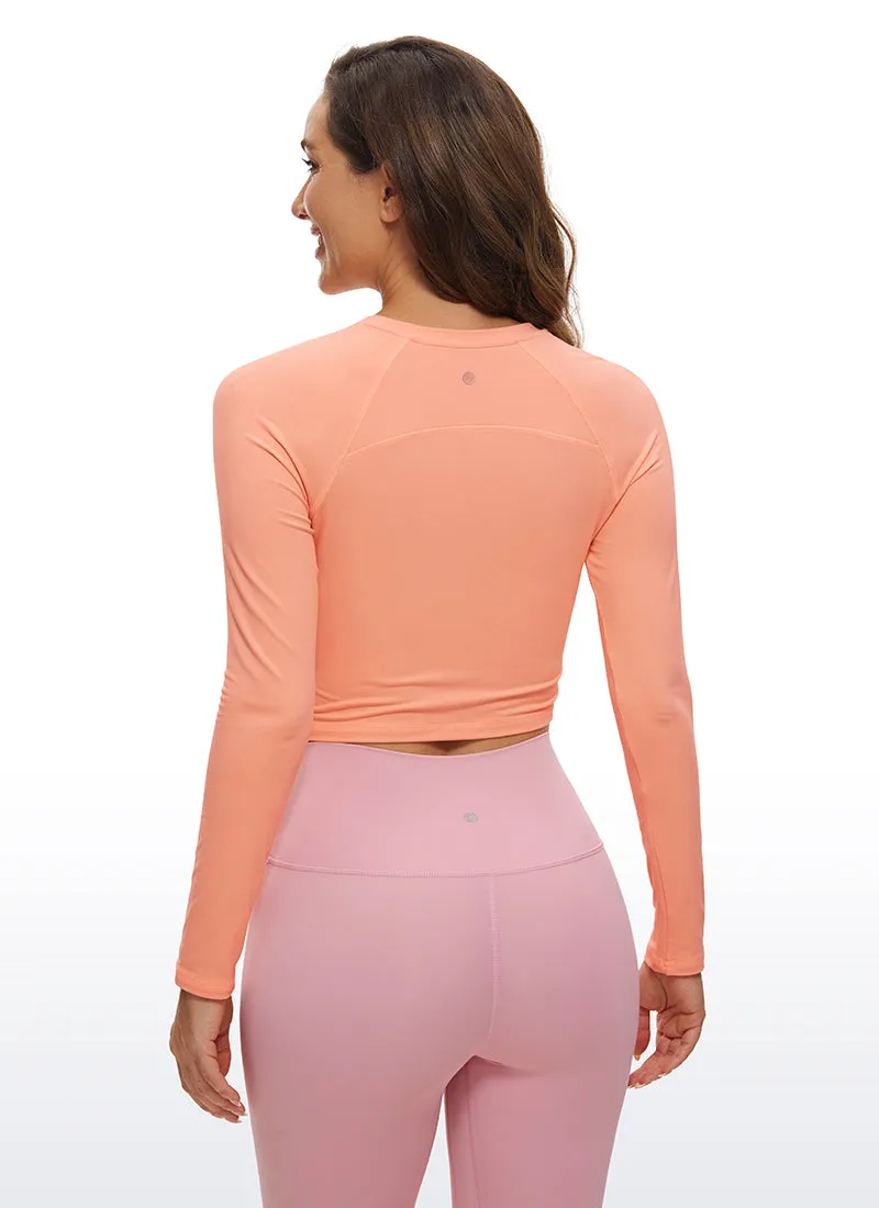 Brushed Long Sleeve Cropped High Neck