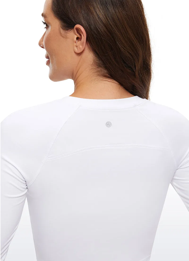 Brushed Long Sleeve Cropped High Neck