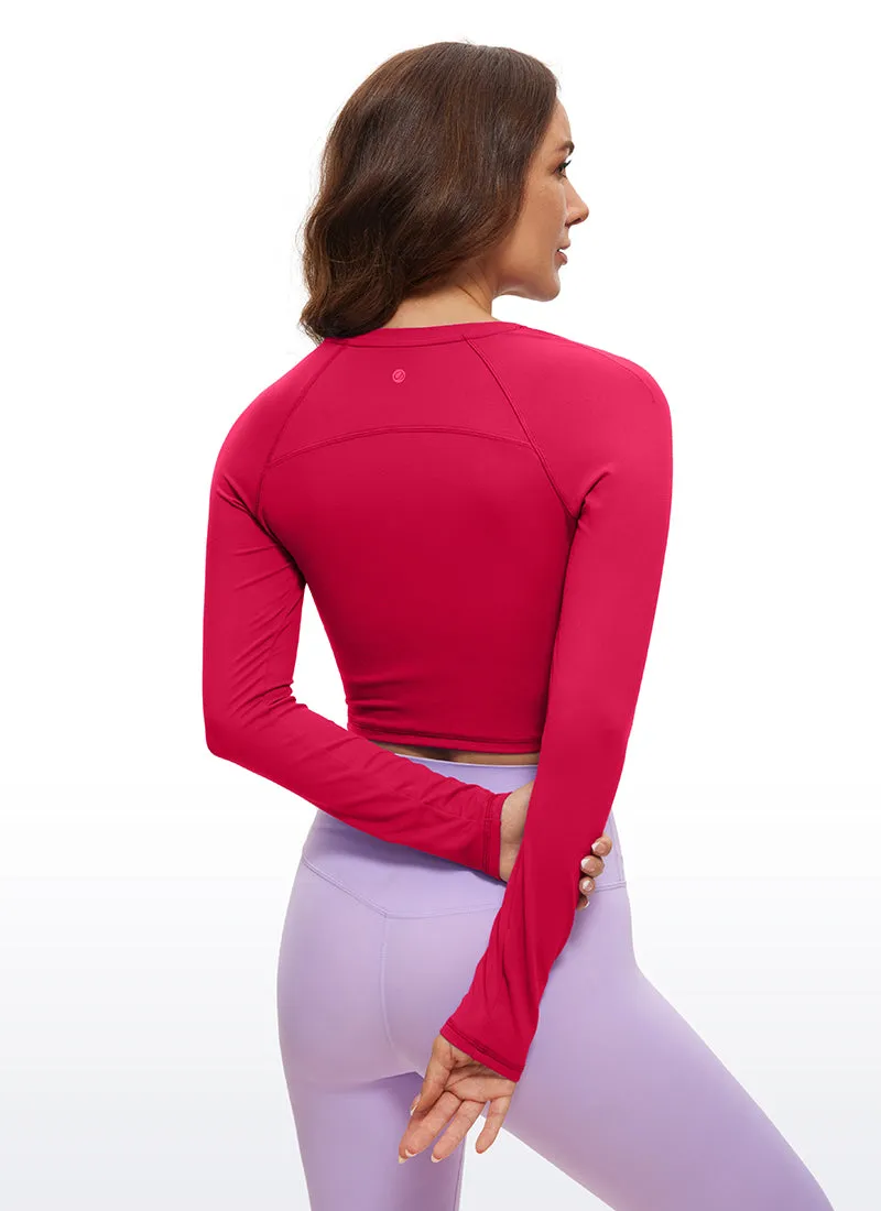 Brushed Long Sleeve Cropped High Neck
