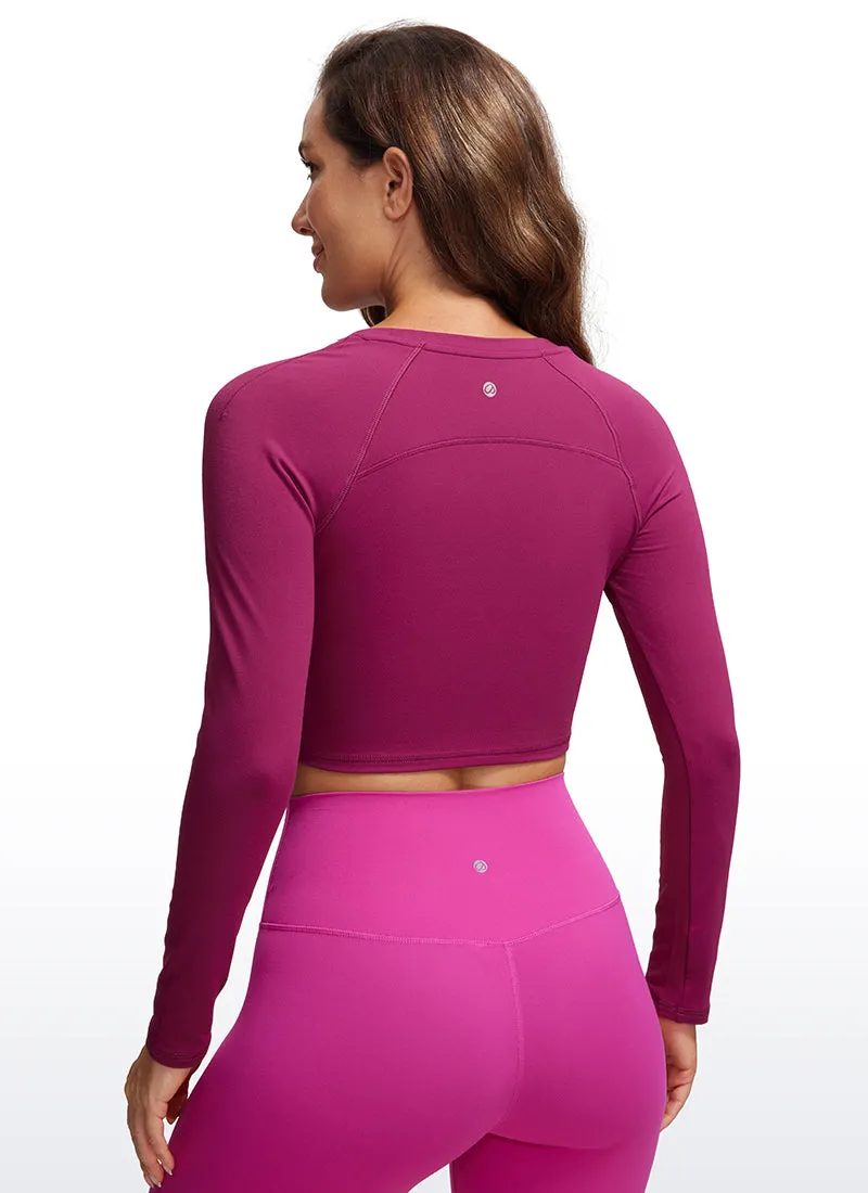 Brushed Long Sleeve Cropped High Neck