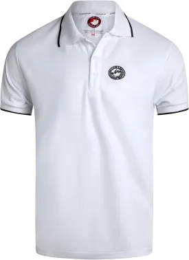 CANADA WEATHER GEAR Men's Polo Shirt - Tipped Spandex Short Sleeve Performance Polo with Contrast Collar Trim (Sizes: S-XXL)