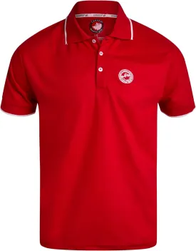 CANADA WEATHER GEAR Men's Polo Shirt - Tipped Spandex Short Sleeve Performance Polo with Contrast Collar Trim (Sizes: S-XXL)
