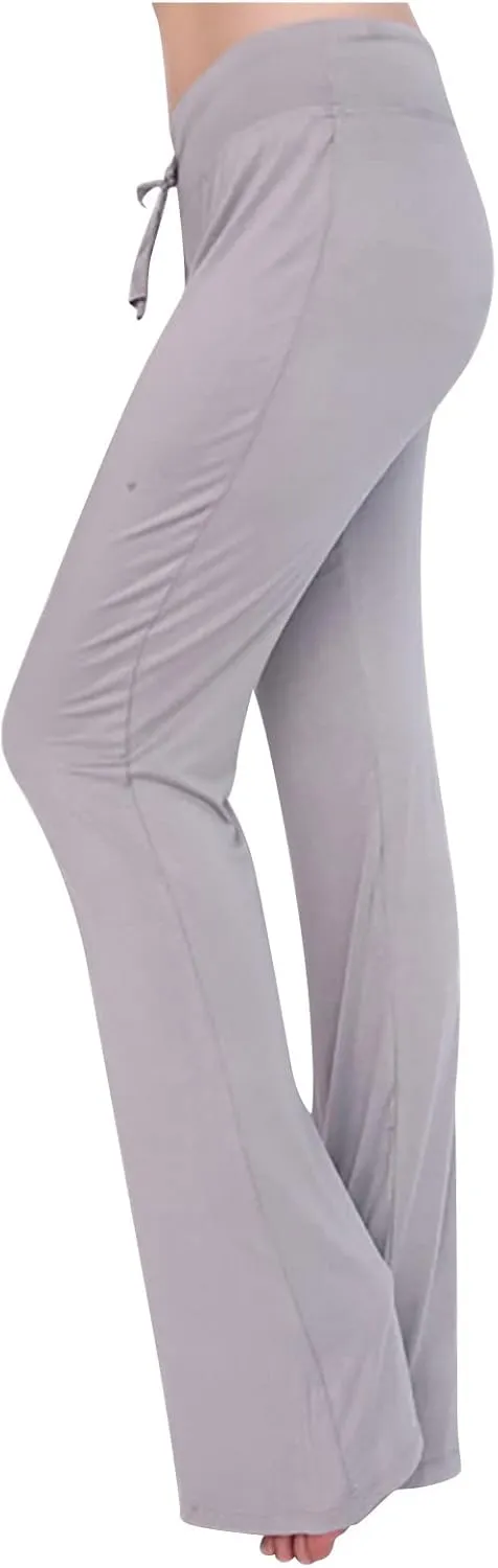 Crossover Flare Leggings for Women High Waist V Cross Bootcut Bell Bottoms Workout Flared Yoga Pants with Pockets