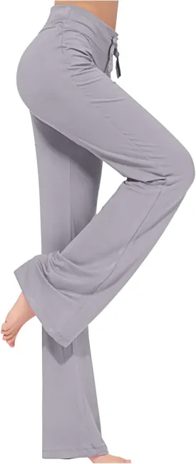 Crossover Flare Leggings for Women High Waist V Cross Bootcut Bell Bottoms Workout Flared Yoga Pants with Pockets