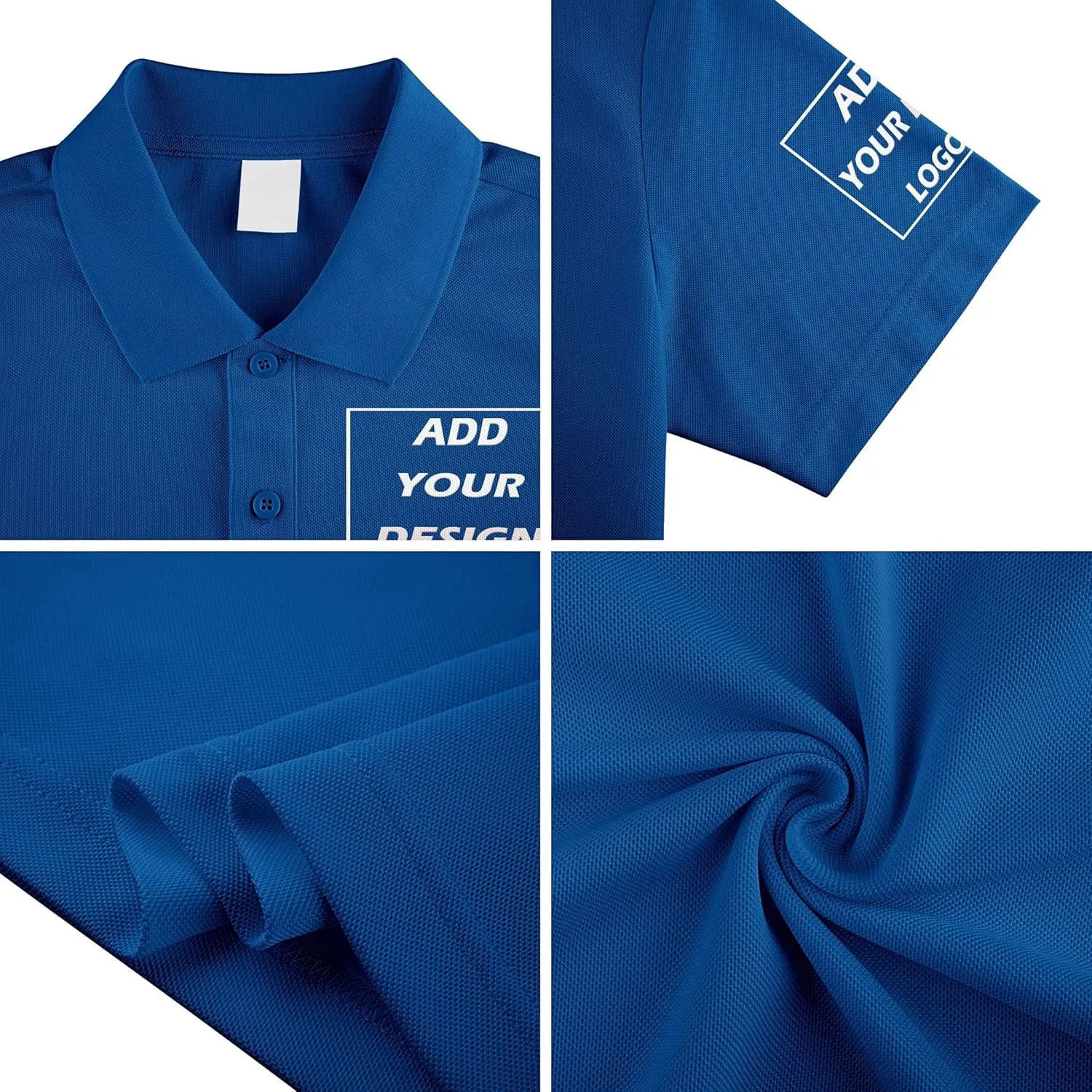 Custom Polo Shirts for Men Design Your Own Text Logo Embroidered Print Personalized Polo Shirt