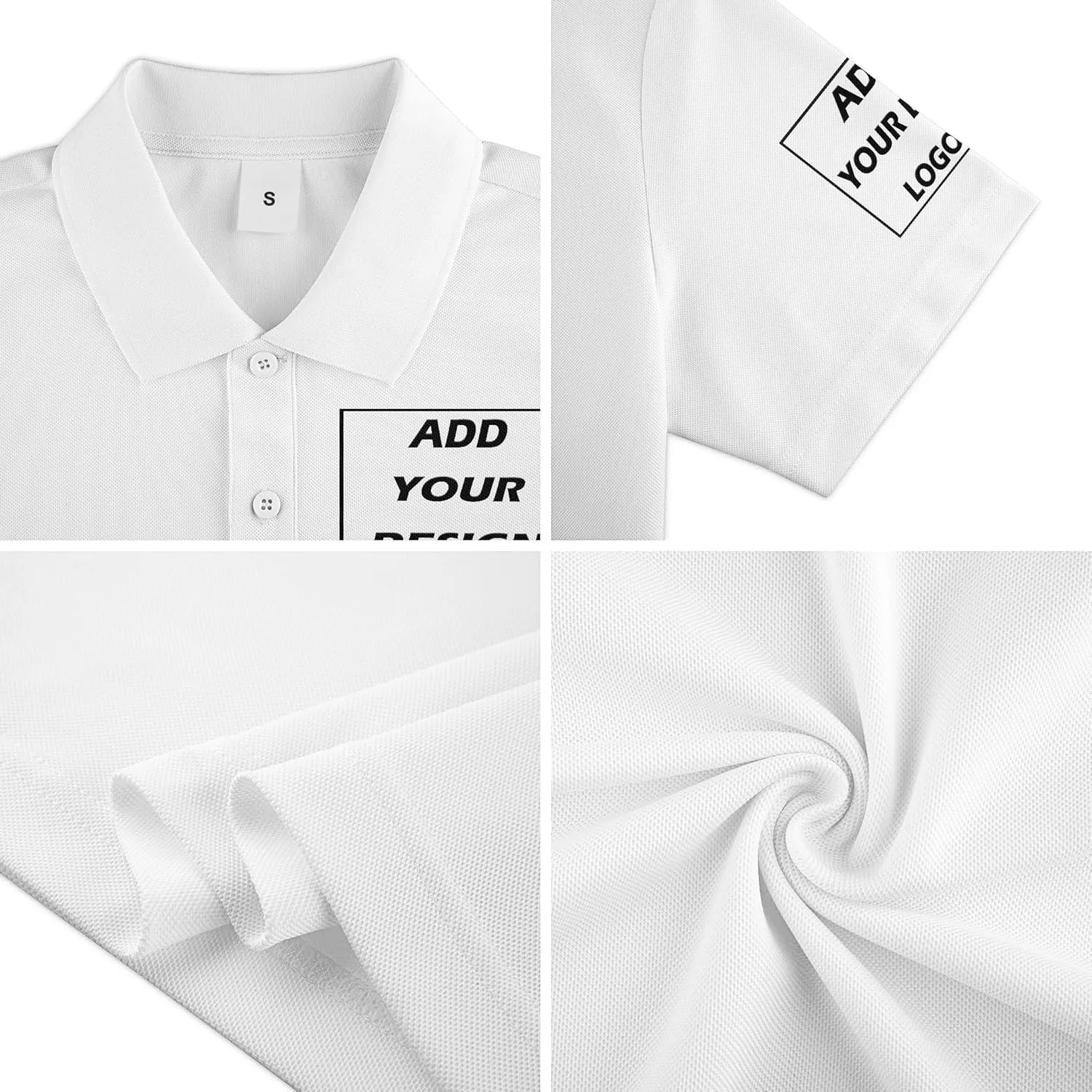 Custom Polo Shirts for Men Design Your Own Text Logo Embroidered Print Personalized Polo Shirt