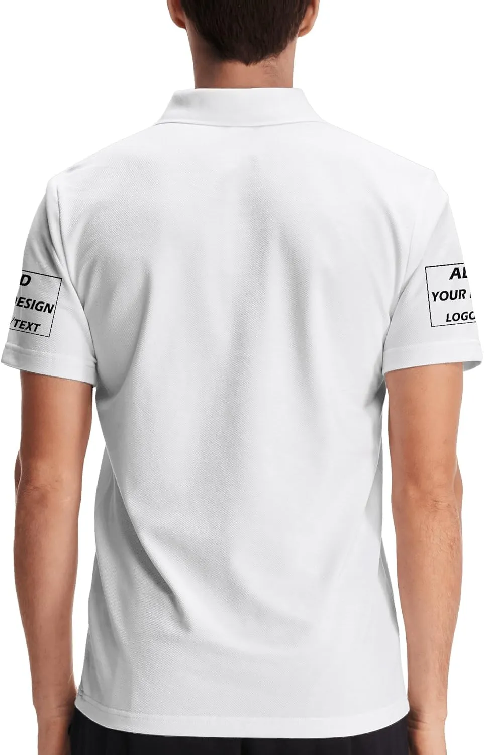 Custom Polo Shirts for Men Design Your Own Text Logo Embroidered Print Personalized Polo Shirt