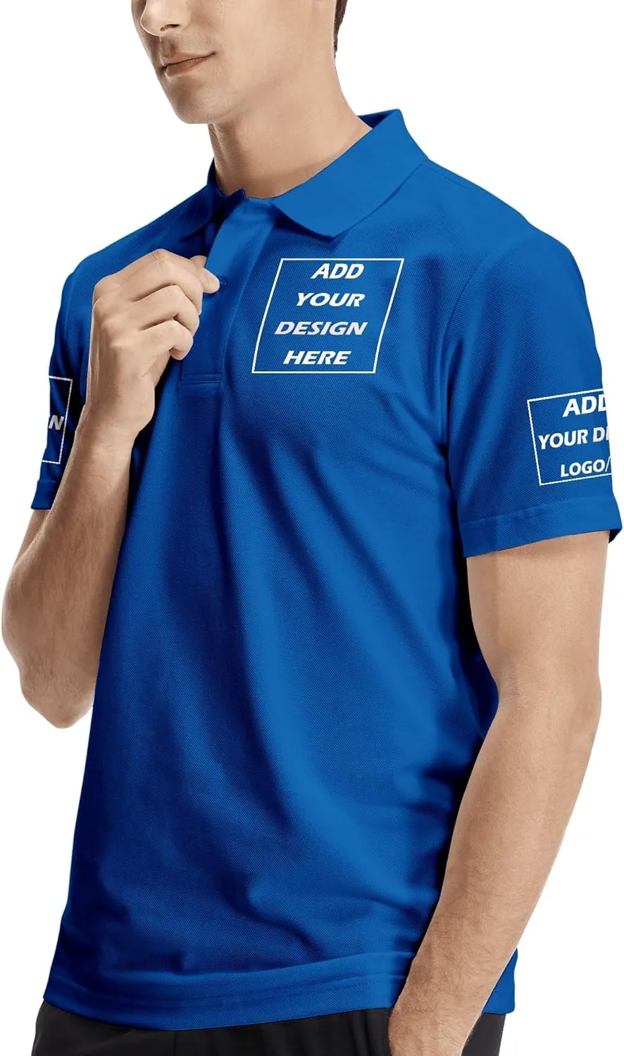 Custom Polo Shirts for Men Design Your Own Text Logo Embroidered Print Personalized Polo Shirt