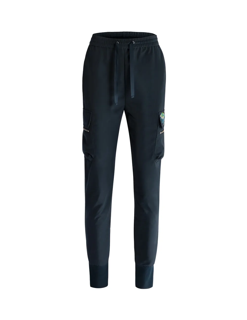 Dance monster embroidery multi-pocket pants