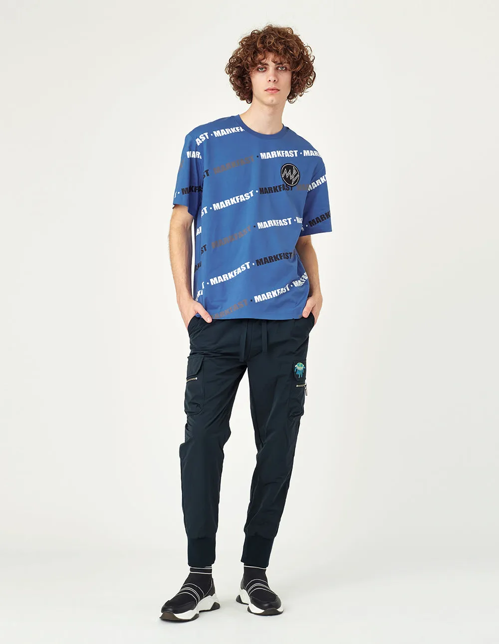 Dance monster embroidery multi-pocket pants