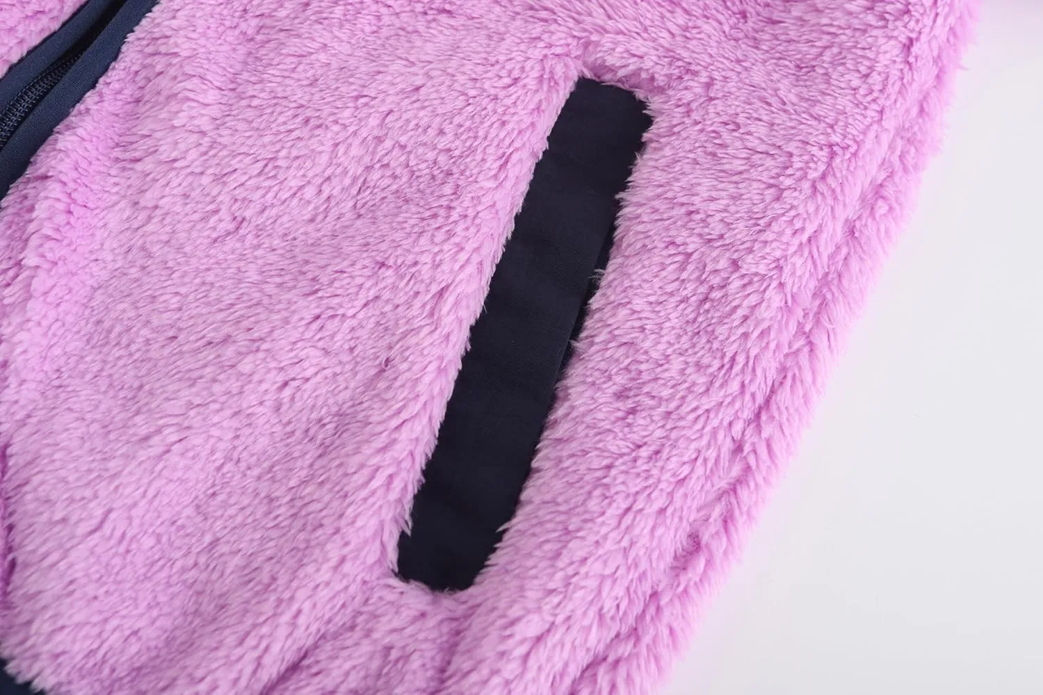 Girl's Soft Fleece sherpa Jacket Full Zip Hoodie