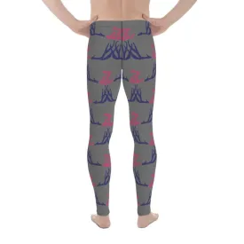 Gray Deer Meggings, Best "My Deer" Christmas Reindeer Funny Tights Men's Leggings Meggings - Made in USA/EU