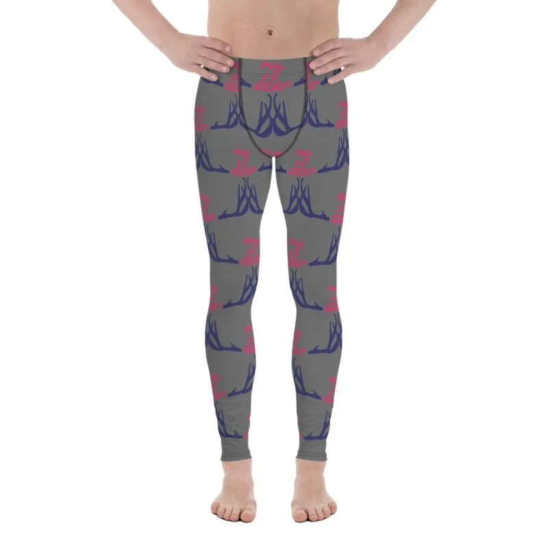 Gray Deer Meggings, Best "My Deer" Christmas Reindeer Funny Tights Men's Leggings Meggings - Made in USA/EU