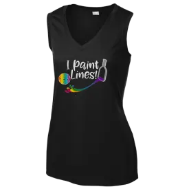 I Paint Lines | Women’s Sleeveless Athletic Shirt | 100% Polyester