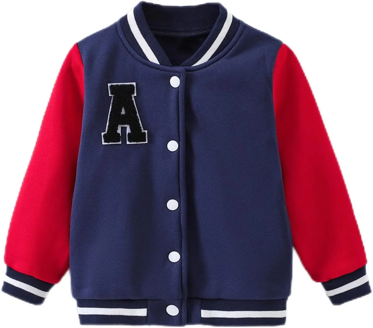 Kids Varsity Jacket for Boys Girls Sporty Kids Baseball Jackets Classic School Coats for Everyday and Sports