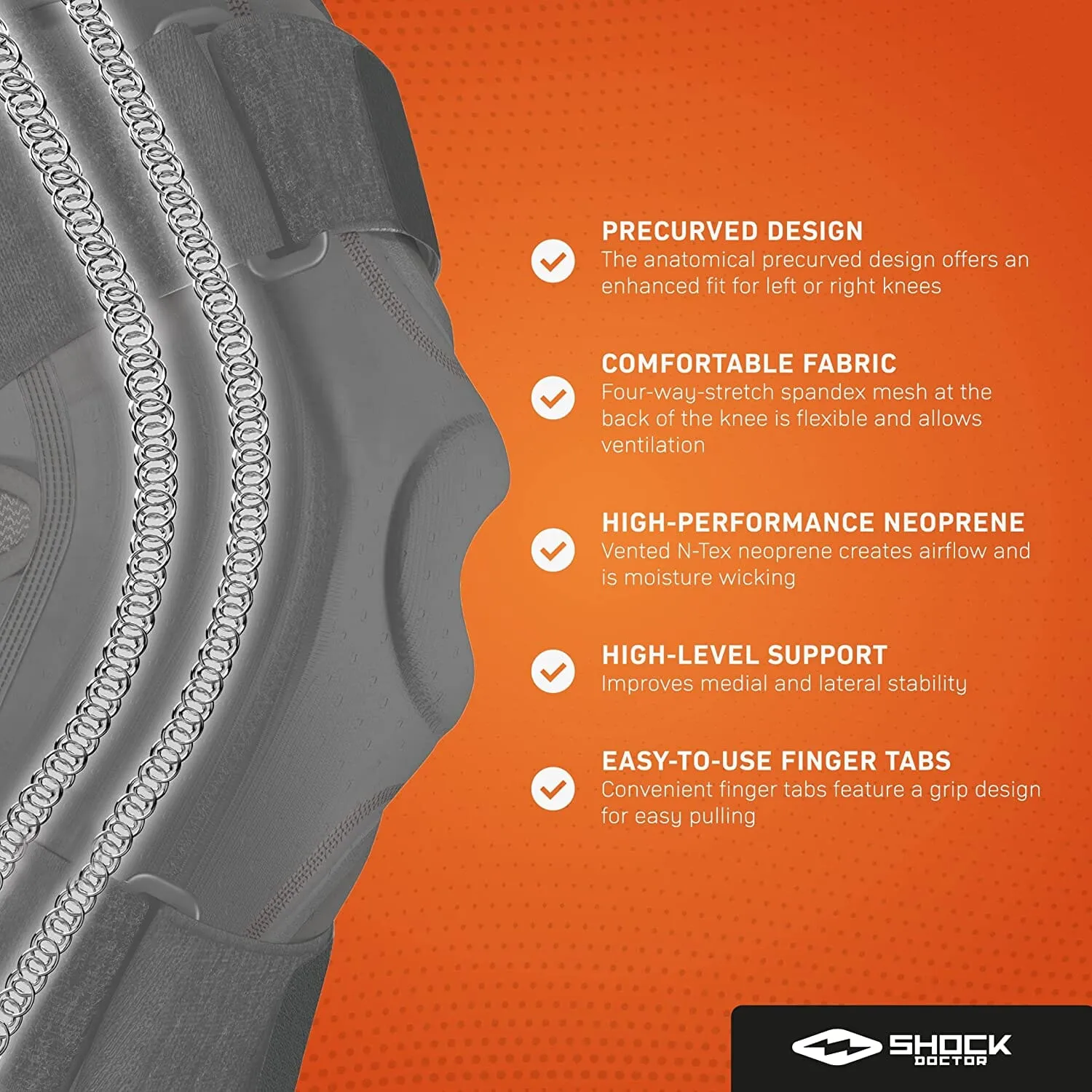 Knee Stabilizer with Flexible Support Stays