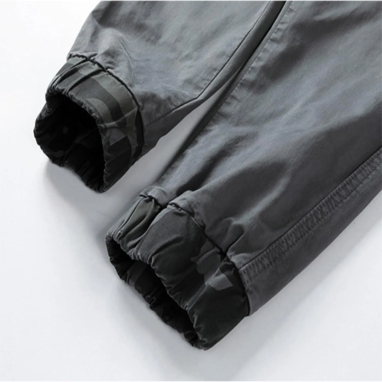 Men's Cargo Joggers Camo Patchwork Slim Fit Stretch Cotton Sweatpants Outdoor Tactical Hiking Pants with Flap Pockets