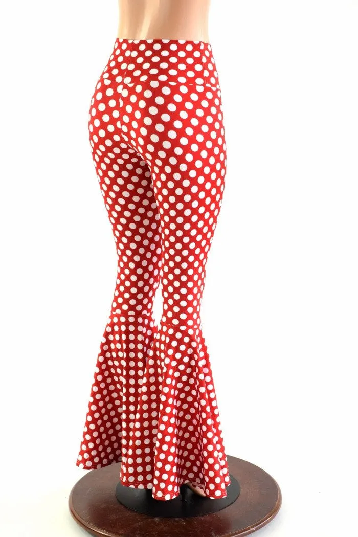 Minnie Polka Dot Bell Bottom Flares