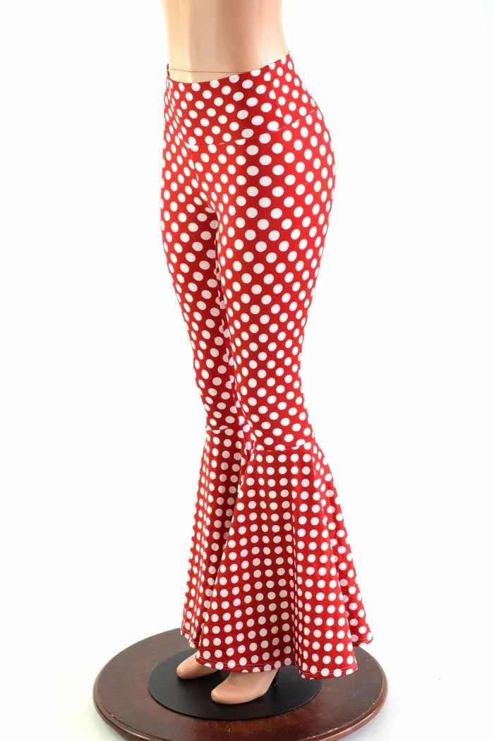 Minnie Polka Dot Bell Bottom Flares