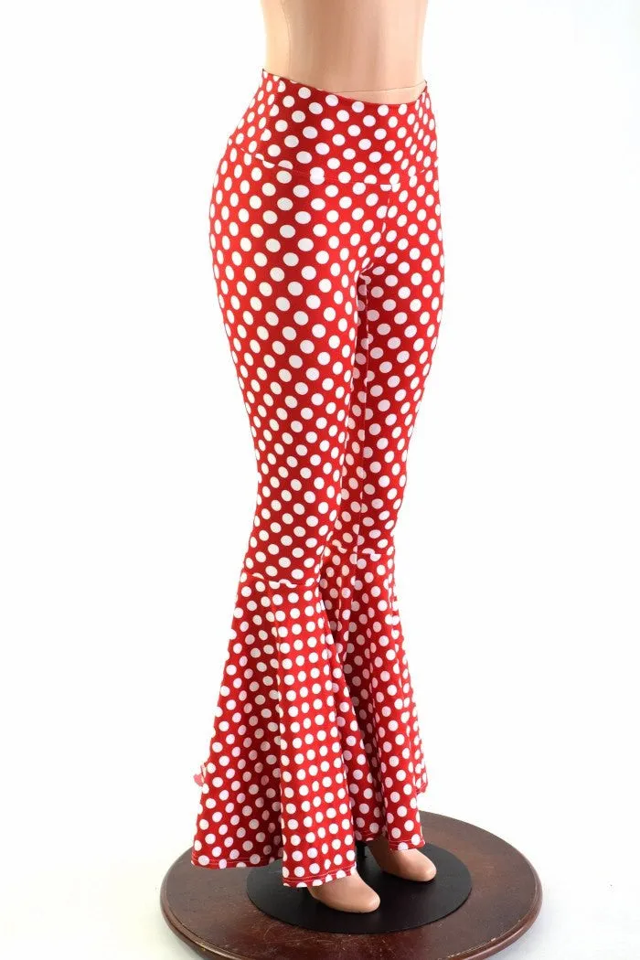 Minnie Polka Dot Bell Bottom Flares
