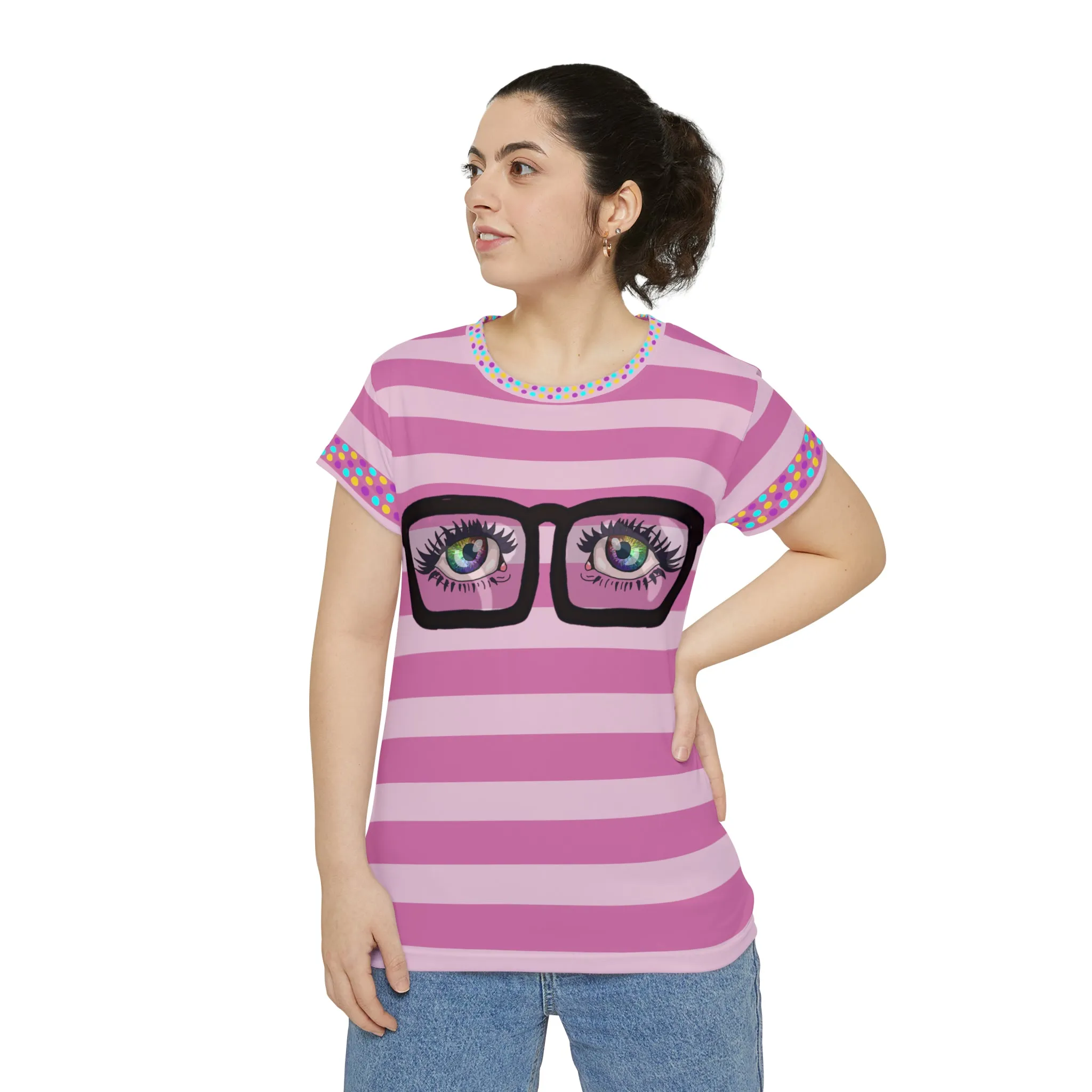 My Eyes Are Down Here Fitted Tee