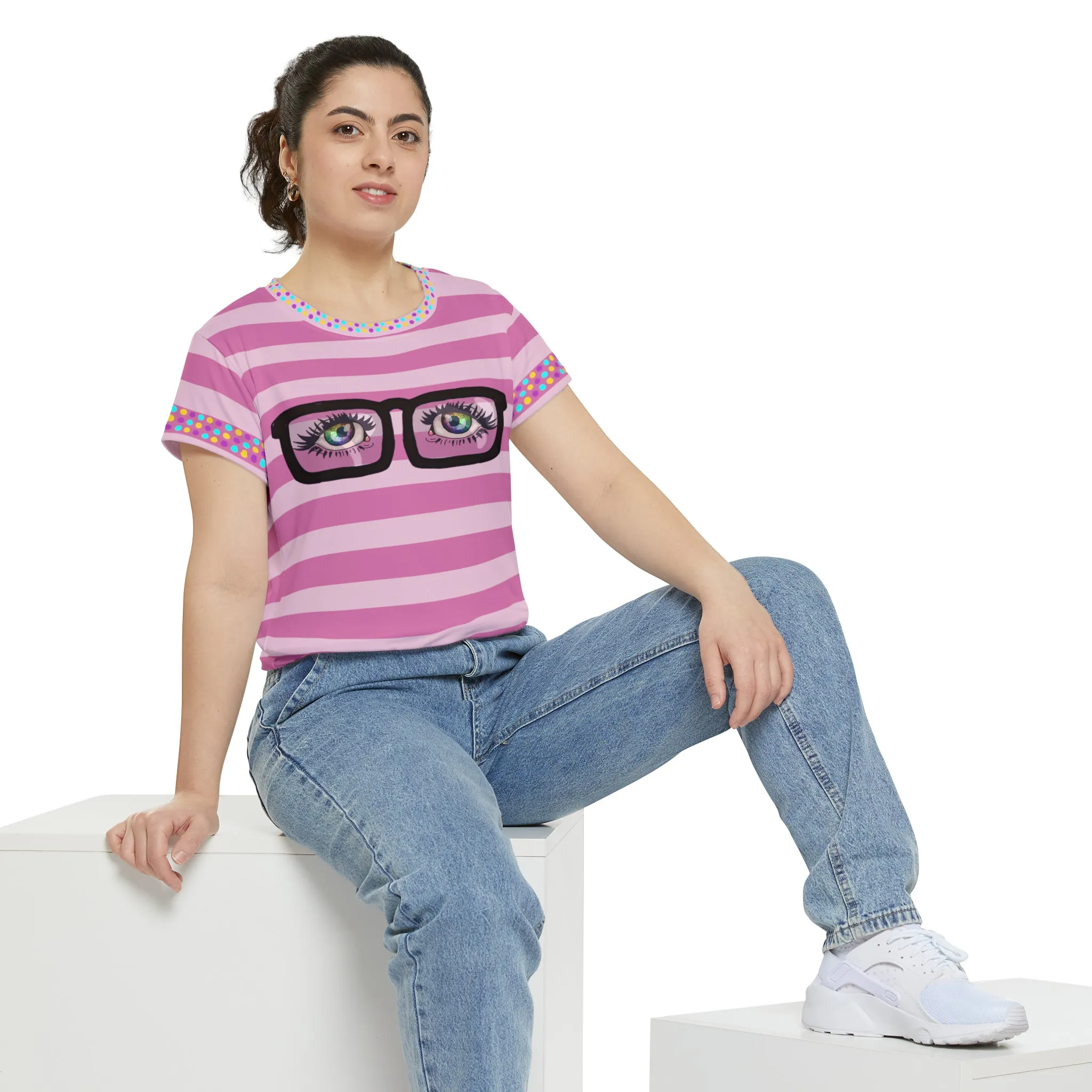 My Eyes Are Down Here Fitted Tee
