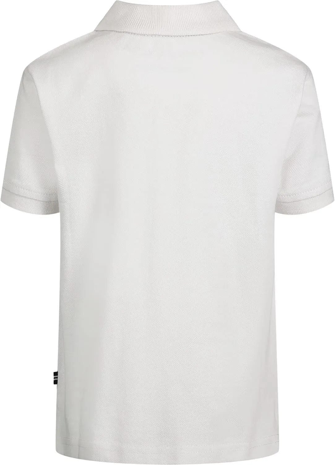 Nautica Boys' Short Sleeve Anchor Polo, Button Closure, Soft & Comfortable, Pique Fabric