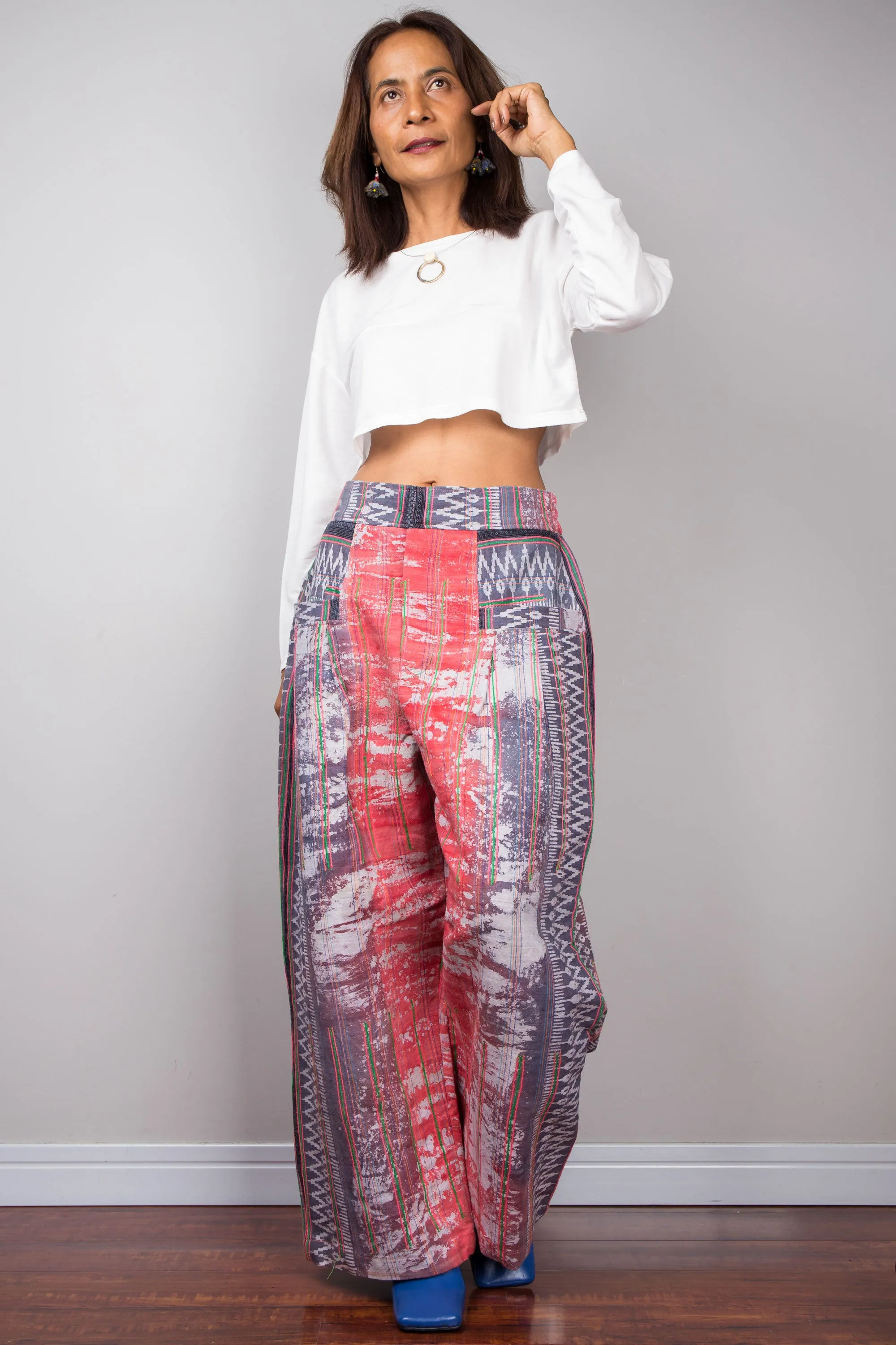 Pink hemp pants