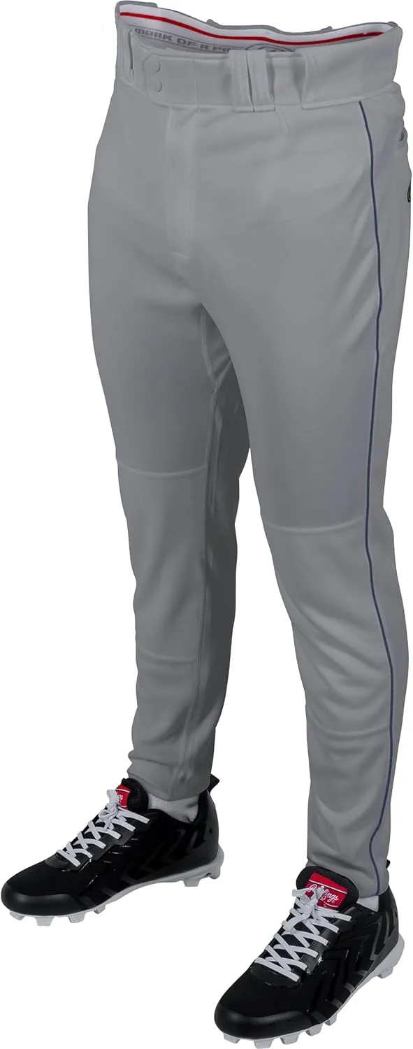 Rawlings Boys' PRO 150 Series Baseball Pants | Tapered Jogger Fit | Youth Sizes | Piped | Multiple Colors