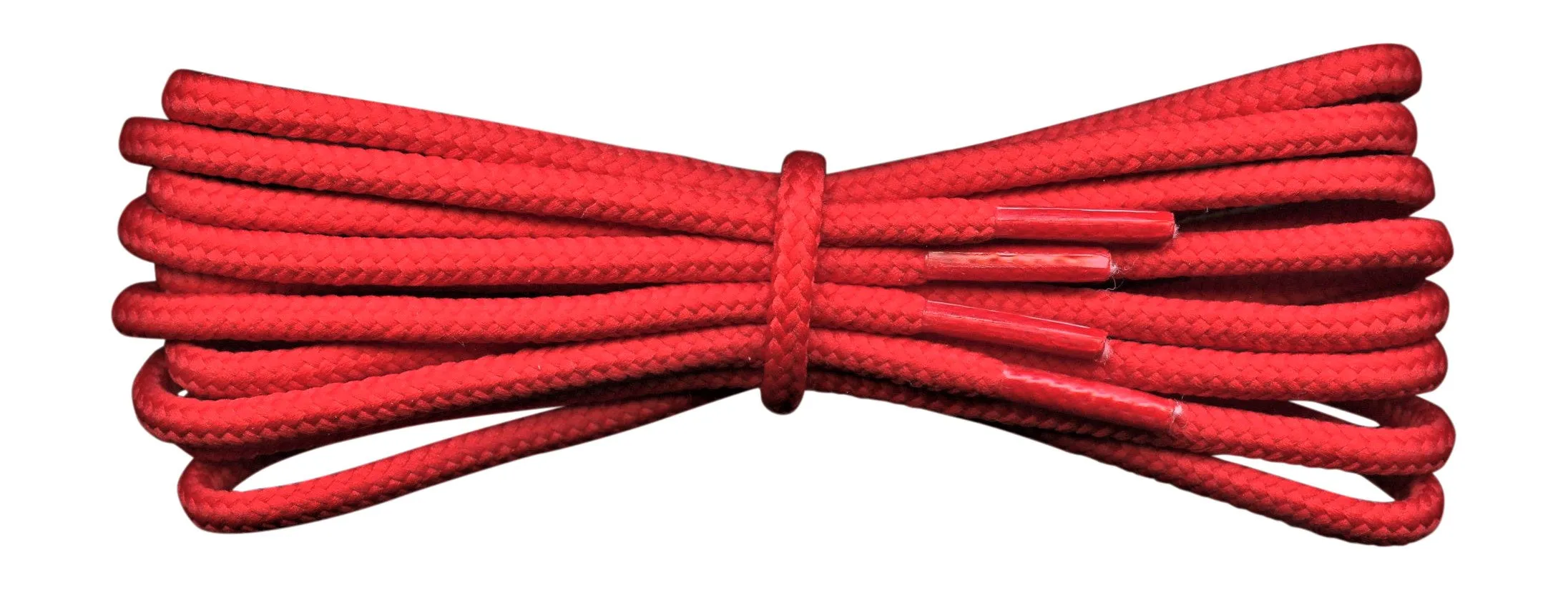 Round 4 mm Red boot laces for walking and casual boots Dr Martens