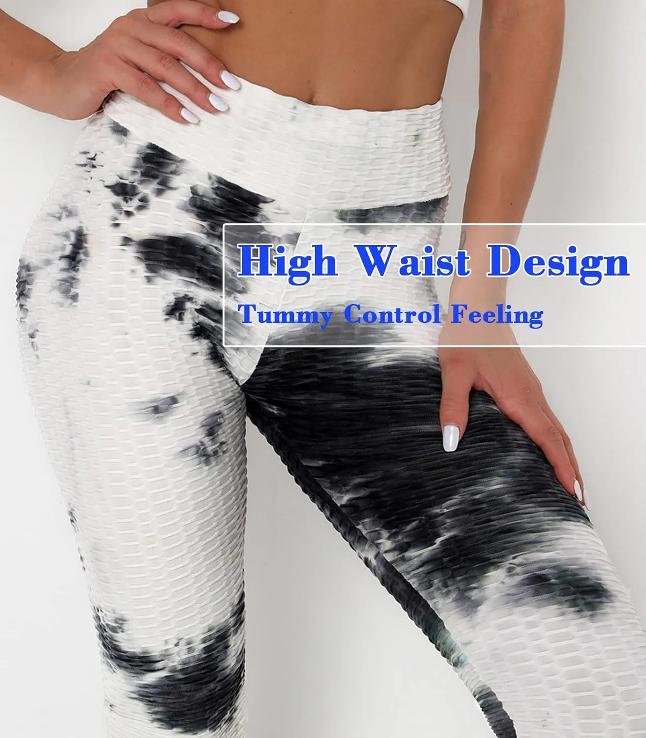 Scrunch Butt Lifting Workout Leggings for Women High Waisted Yoga Pants Tummy Control Gym Booty Textured Tights