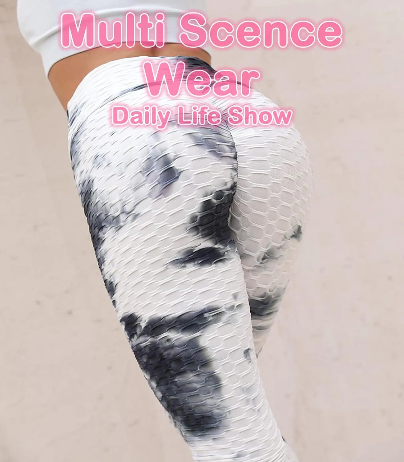 Scrunch Butt Lifting Workout Leggings for Women High Waisted Yoga Pants Tummy Control Gym Booty Textured Tights