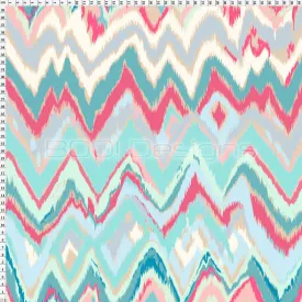Spandex Ikat Stripe Pastel