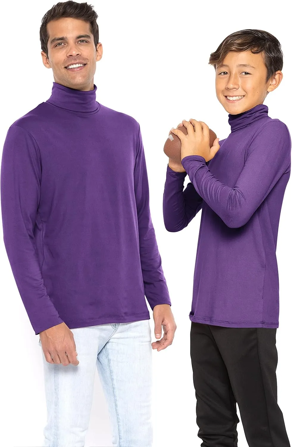 STRETCH IS COMFORT Oh So Soft Boy's Long Sleeve Poly Spandex Turtleneck