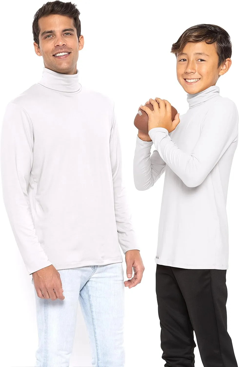 STRETCH IS COMFORT Oh So Soft Boy's Long Sleeve Poly Spandex Turtleneck