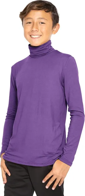 STRETCH IS COMFORT Oh So Soft Boy's Long Sleeve Poly Spandex Turtleneck