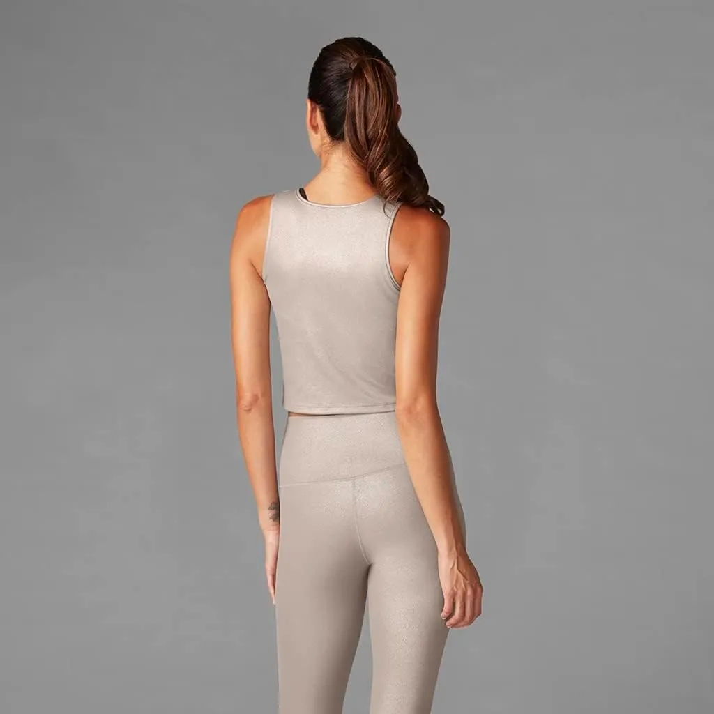 TAVI NOIR Womens Crop Tank | Quick Drying | High Spandex for Shape Retention | Cropped Workout Top for Barre