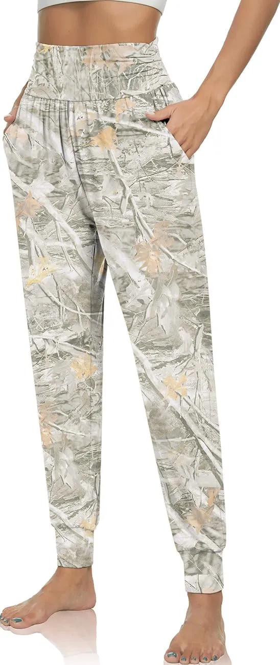 UEU Women's Cozy Yoga Joggers Pants Loose Workout Sweatpants Comfy Lounge Pants with Pockets