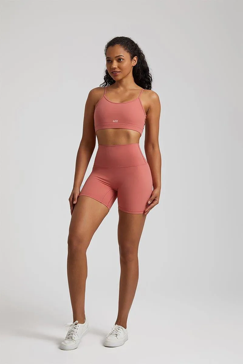 Women's GFIT 2.0 Yoga Set - Heart-Shaped Bra & High-Waist Shorts