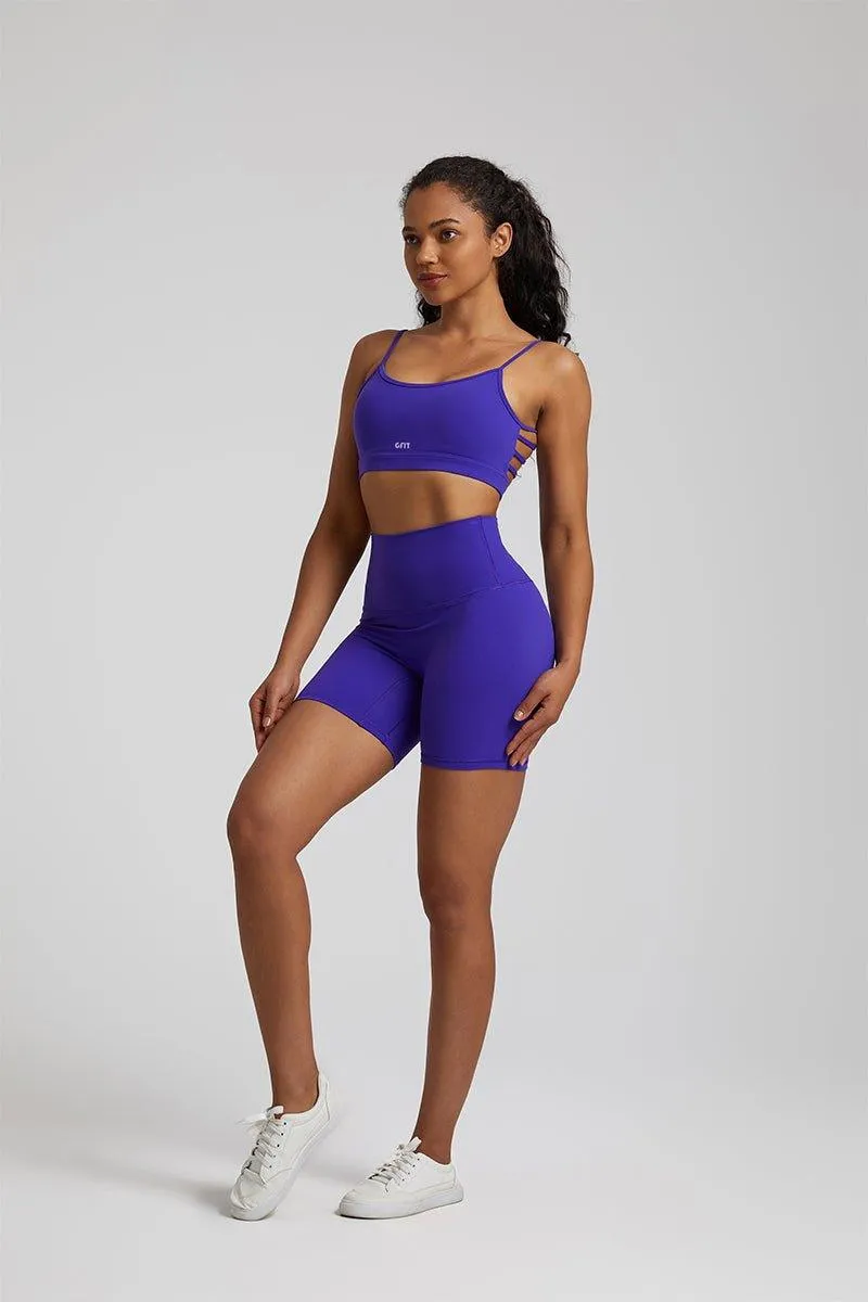 Women's GFIT 2.0 Yoga Set - Heart-Shaped Bra & High-Waist Shorts