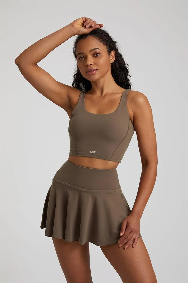 Women's GFIT 2.0 Yoga Sports Bra - Round Neckline, Comfort Fit