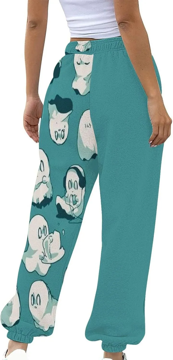 Womens Halloween Elastic Waist Pants Workout High Waisted Yoga Pants with Pockets Casual Pant with Pockets Halloween