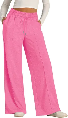 Women's Wide-Legged High-Waisted Yoga Sweatpants with Dressy Casual Loose Fit Fashion